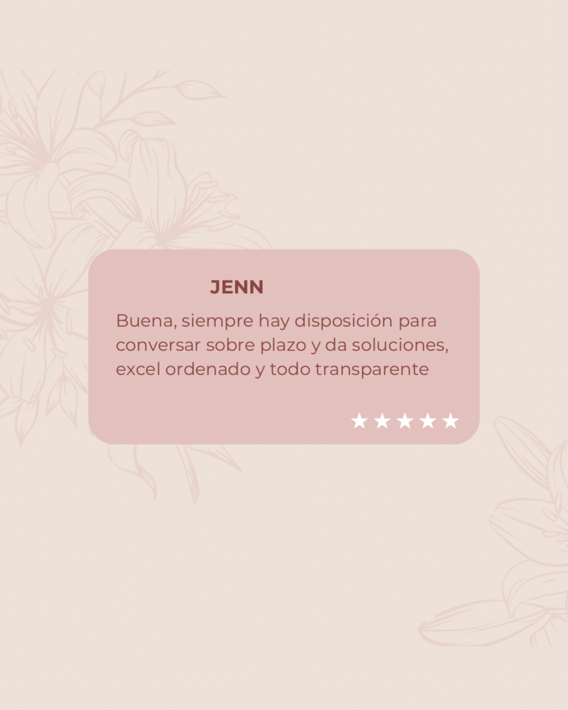 post de instagram testimonio clientes minimalista rosa 5